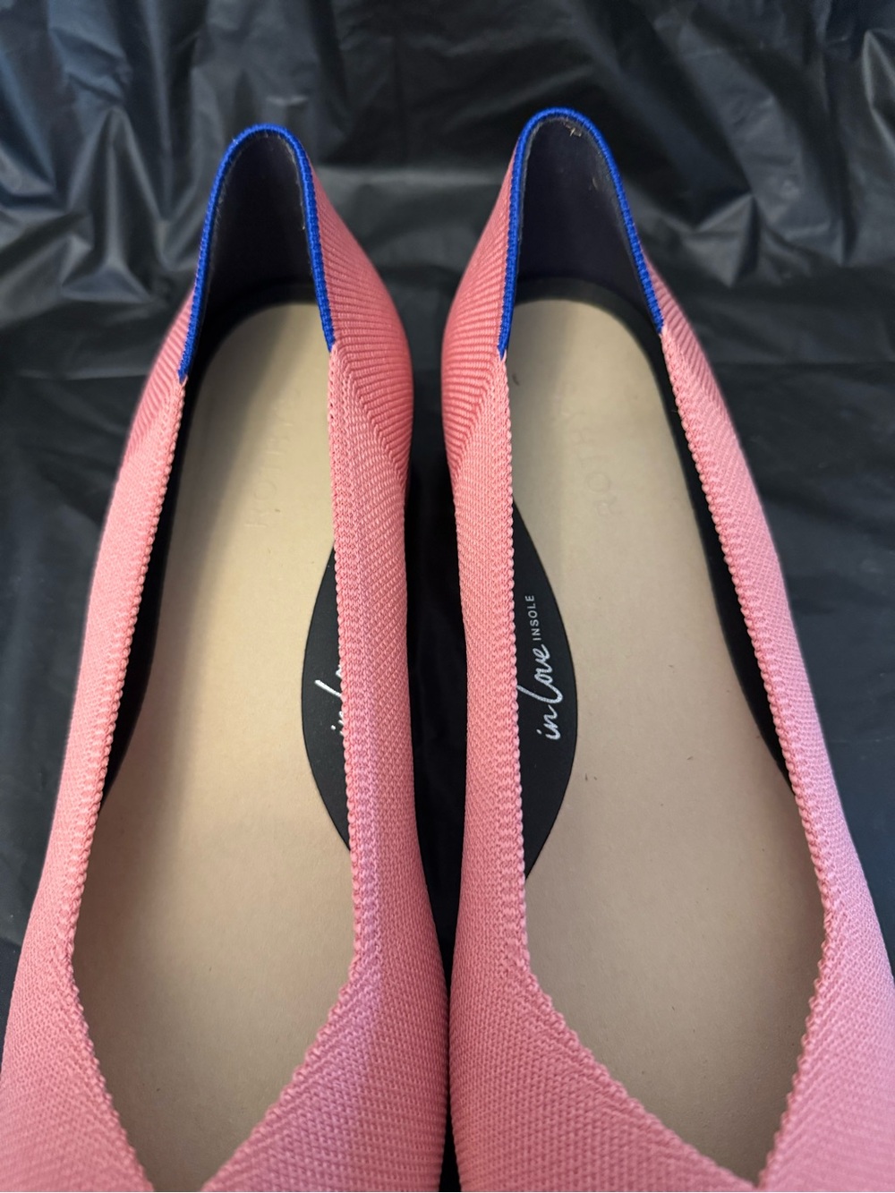 Rothy's Coral Pink Pointed-Toe Low Heel Pumps - Picture 4 of 8